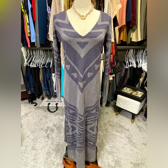 Free People bauhaus swit maxi side slit sweater dress size XS NWT - Picture 11 of 13